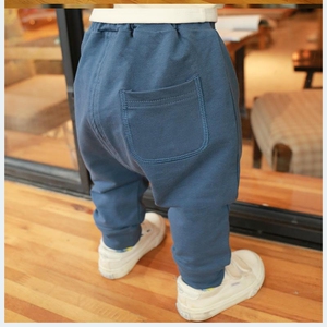 时尚男童弹力薄棉棉裤加宽裤裆单件潮裤幼儿春秋大屁股裤子宝宝岁