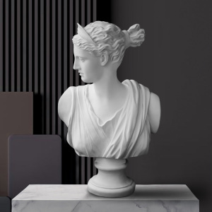 女神阿尔忒弥斯石膏像摆件大号北欧式装饰头像雕塑树脂雕像艺术品
