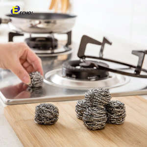 日本家用小号8个装钢丝清洁球厨房洗碗钢丝球锅刷碗刷钢丝棉刷子