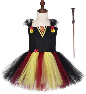 新款哈利波特女童巫师服cosplay万圣节魔法师连衣裙派对服装套装