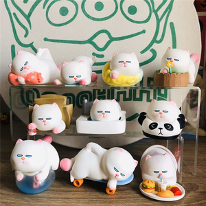 正版popmart泡泡玛特vivicat懒趴系列盲盒公仔猫咪公仔正版