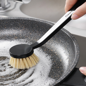 日本aisen剑麻刷锅神器厨房洗锅刷家用椰棕不沾油不粘锅长柄锅刷