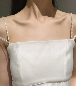 内衣肩带天然淡水珍珠隐形肩带女透明夏季吊带裙调节抹胸胸罩配件