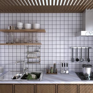 厨房贴纸防水防油自粘墙贴加厚耐高温墙壁防油污瓷砖贴画装饰墙纸