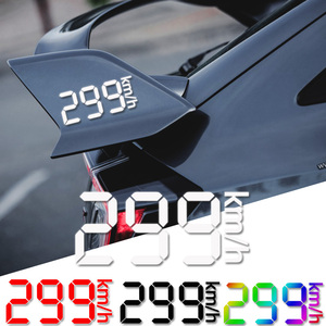 299km/h时速表改装车贴汽车三角窗后档玻璃装饰反光贴车尾贴纸