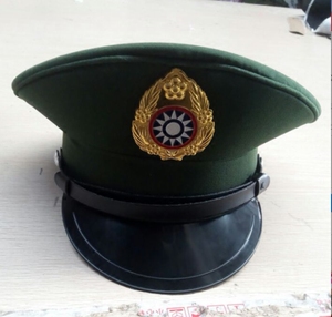 民国军军帽国军美式军帽 国民党大盖帽北伐军帽子日本头盔大檐帽