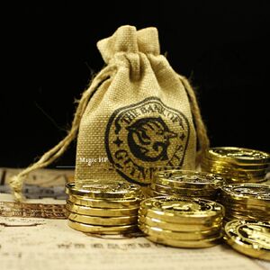 哈利波特周边harry potter 古灵阁金币金加隆银西可纳特纪念币