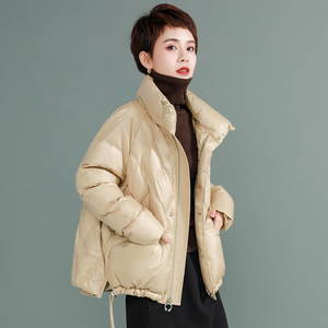 无帽立领矮个子菱格白鸭绒品牌2021年新款冬林马卡诗卡旗舰店449