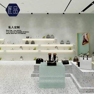 定制鞋店鞋架展示架店铺产品直播间包包鞋柜中岛展示柜样品陈列架