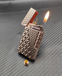 谁懂货都彭 dupont玫瑰金色007侧轮清脆都澎l2纯铜充气朗声打火机