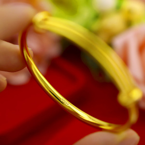 官网正品专柜老凤祥云s999黄金手镯硬金足金纯金手链实心黄金首饰