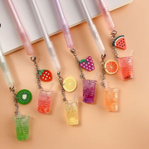 21珍珠奶茶中性笔高颜值可爱少女心吊坠笔闺蜜学习用品抖音网抖音