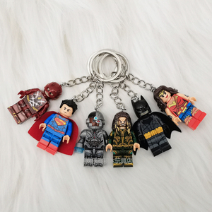 兼容乐高DC超级英雄钥匙扣正义联盟蝙蝠侠超人挂件书包儿童节礼物