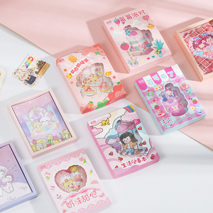 网红套装ins风便利贴套装贴纸手账装饰小图案可爱卡通少女心透明手帐