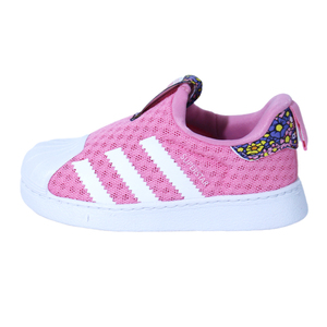 adidas阿迪达斯儿童鞋23夏女软底网面透气粉色贝壳头运动鞋gx3298