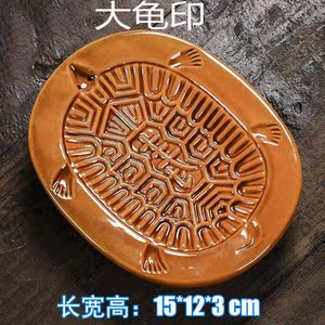 陶瓷闽南龟粿印寿桃印土陶传统糕点模具拱形印鼠曲印