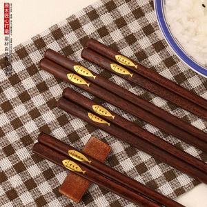 原木筷子 复古进口木头 不变形不发霉高贵环保家庭装快和风防烫