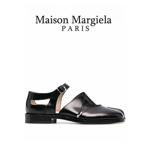 正品 Maison Margiela MM6马吉拉分趾玛丽珍鞋漆皮皮鞋一字扣单鞋