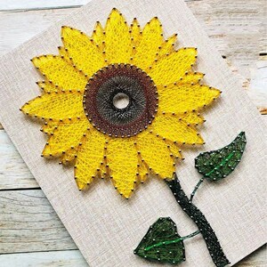 向日葵手工diy材料钉子绕线画减压亲子手作材料包立体弦丝画生日