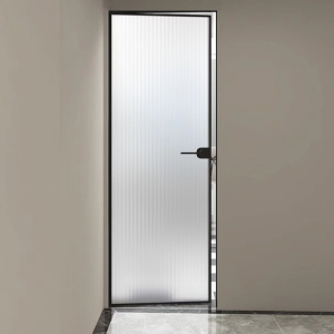 极简窄边超白长虹玻璃门厕所浴室卫生间门铝合金无框隐形门厨房门