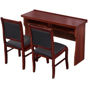 昆明厂桌椅组合1.2米长条形培训桌油漆双人木皮办公桌子主席讲台