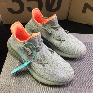 yezi yeezy椰子鞋男350新灰橙侧透满天星正品官网真爆版本男鞋子