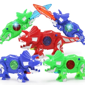 儿童男孩电动变形玩具恐龙模型机器人声光枪刀剑霸王龙三角龙3岁6