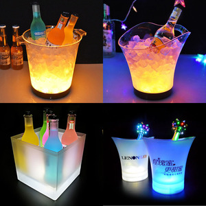 亚克力led发光冰桶香槟桶ktv酒吧啤酒桶家用塑料创意发光冰桶户外