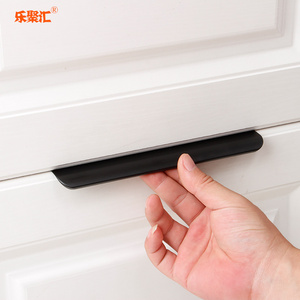 现代简约轻奢高档衣柜隐形拉手橱柜柜门抽屉免打孔隐藏式暗装把手