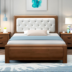 实木床1.35米小床1米2小户型儿童床单人床1.2米儿童床储物床家用
