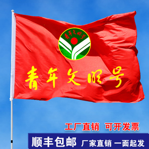 青年文明号旗团支部旗帜青年志愿者协会旗党员先锋队旗帜青年突击队旗