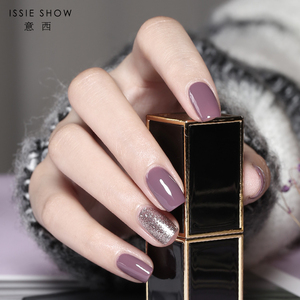 2020年新款秋冬流行色豆沙灰紫色铂金甲油胶美甲专用光疗胶