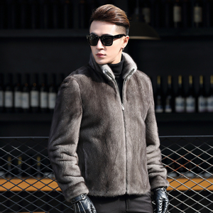 正品劲霸官方旗舰店海宁新款貂皮外套男皮草水貂大衣立领款优惠券