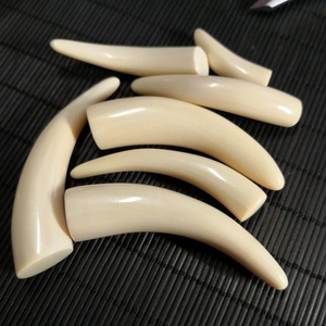 天然猛犸象牙小牙尖吊坠挂件一体手工磨制好料满牙纹