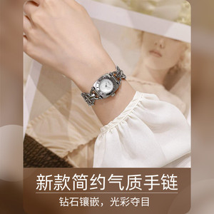 新款古欧小方表时尚简约气质女式进口机芯钢带轻奢小众手链手表
