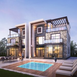 双拼现代别墅设计图纸