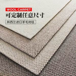 定制2024新款羊毛地毯客厅沙发卧室无胶防水现代极简轻奢家用纯色