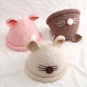 老鼠帽子百天童帽帅气加厚婴儿套头帽装扮小老鼠幼童针织帽萌系