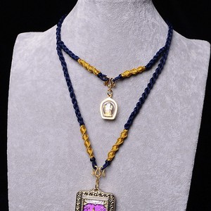 高级手工编织泰国佛牌吊坠挂绳两挂款男女玉无事牌金牌吊绳挂脖绳