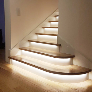 网红楼梯灯阶梯灯人体感应智能楼道追光流水踏步灯带嵌入式线条灯