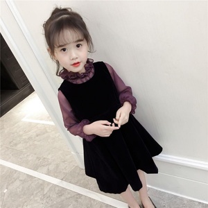 女童春装2022新款连衣裙子韩版童装9岁女洋气3公主儿童裙二件套装