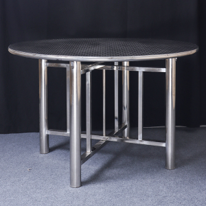 行易商贸淘宝不锈钢圆桌子折叠1/1.2/1.4/1.