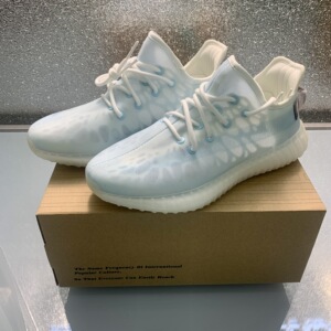 椰子鞋男350v2巴斯夫真爆满天星正版夏季飞织网面情侣运动跑步鞋