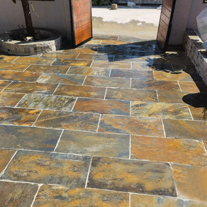 青石板不规格冰裂纹防滑花园砖庭院地砖别墅地面铺路砖石材24人付款