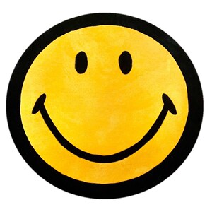 卡通表情笑脸家居地毯keepsmile保持微笑装饰地毯圆毯客厅卧室