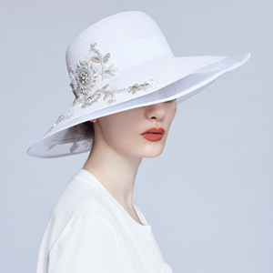 votre【高定奢品】欧洲宫廷复古遮阳帽英伦名媛法式重工气质礼帽