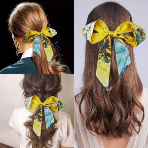 包包丝带绑巾高级新款蝴蝶结发圈飘带扎头发绳头饰皮筋发带女绑包