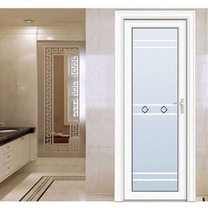 钛镁铝合金极窄边平开门室内厨房厕所浴卫生间钢化玻璃单滑门平框