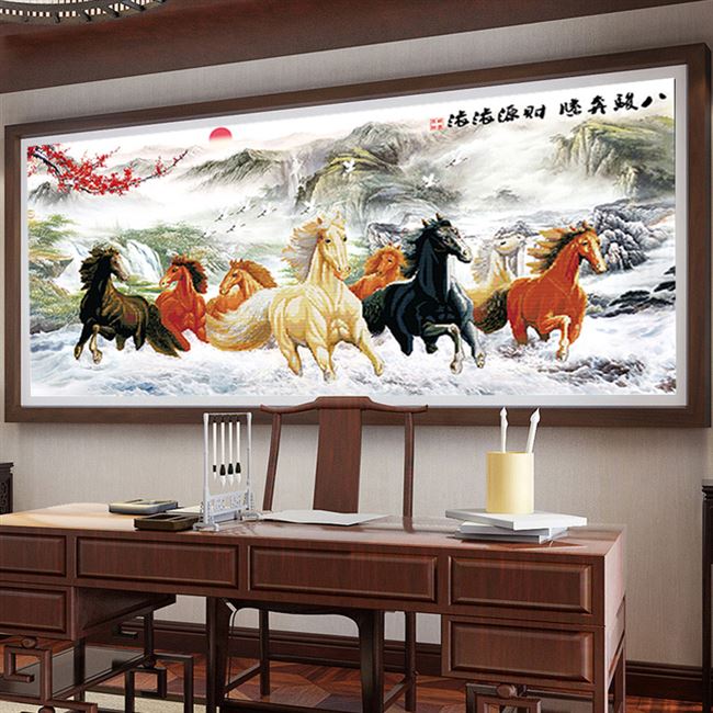点八马骏图的