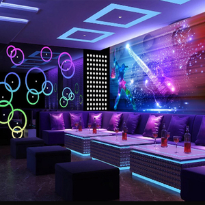 工装背景墙纸酒吧ktv墙壁纸炫彩立体光圈壁画包厢k歌吉他墙布壁布